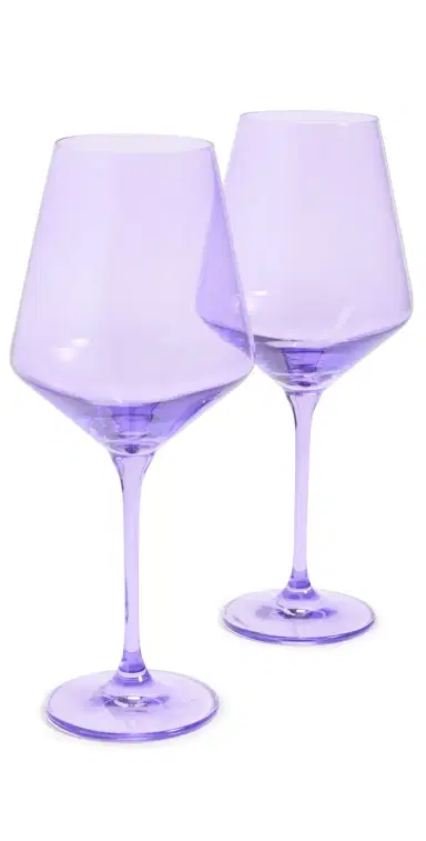 Estelle Colored Glass Stemware Set of 2 | Thumbnail 1