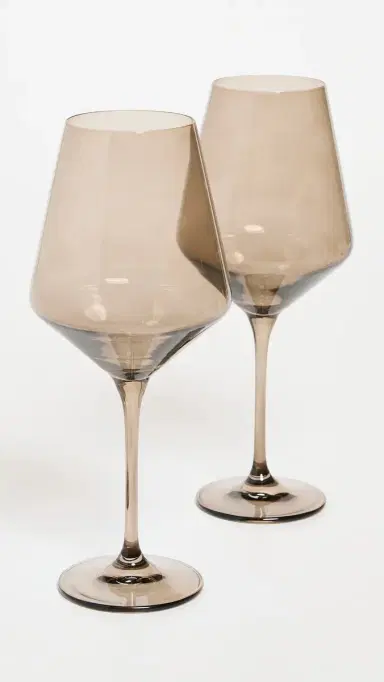 Estelle Colored Glass Stemware Set of 2 | Thumbnail 2