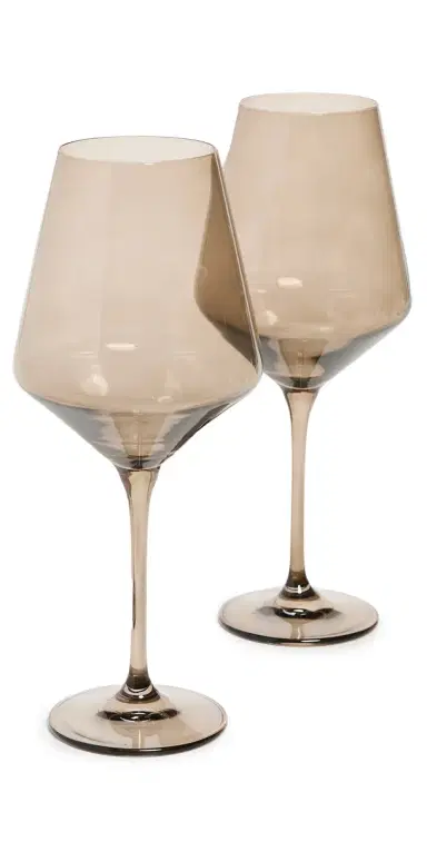 Estelle Colored Glass Stemware Set of 2 | Thumbnail 1