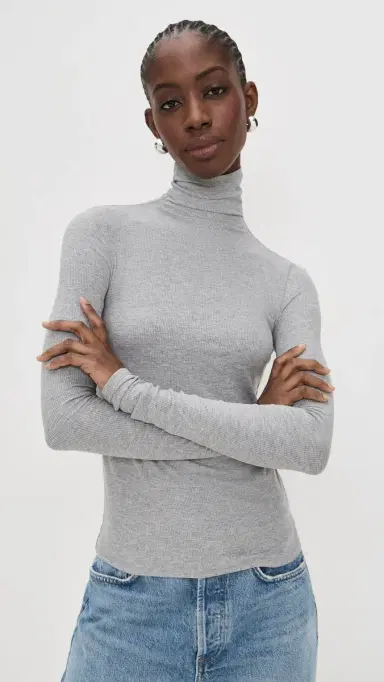 Joe's Jeans The Tony Long Sleeve Top Heather Grey | Thumbnail 2