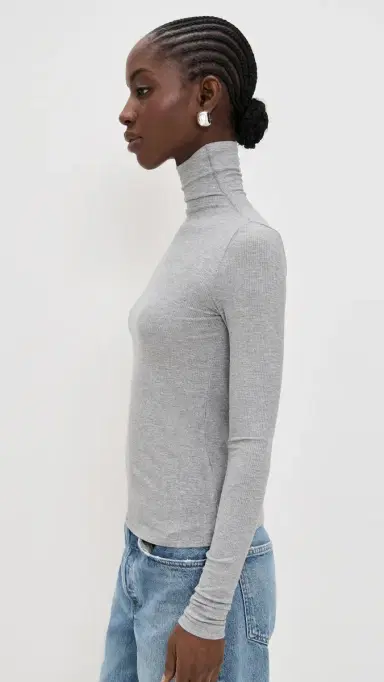 Joe's Jeans The Tony Long Sleeve Top Heather Grey | Thumbnail 4