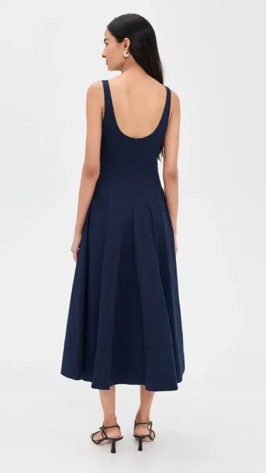Staud Wells Dress Navy 2 | Thumbnail 3 Staud Wells Dress Navy 2 | Thumbnail 3