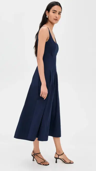 Staud Wells Dress Navy 2 | Thumbnail 4 Staud Wells Dress Navy 2 | Thumbnail 4