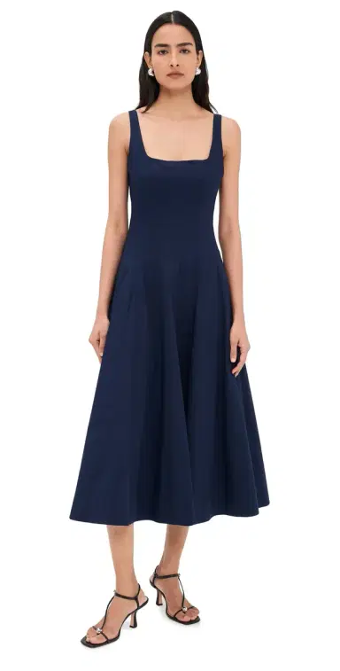 Staud Wells Dress Navy 2 | Thumbnail 1 Staud Wells Dress Navy 2 | Thumbnail 1