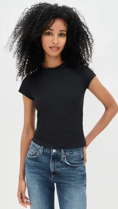 Susana Monaco Essential Crew Tee Black | Thumbnail 2 Susana Monaco Essential Crew Tee Black | Thumbnail 2