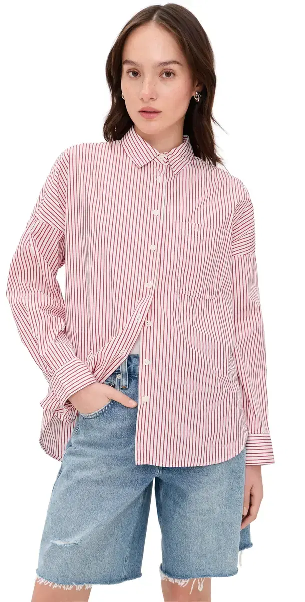 Jo hirt In tripes White/Red tripe