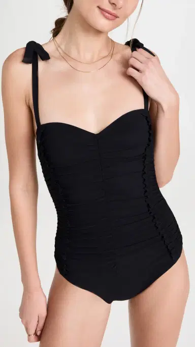 Karla Colletto Tate High Back One Piece Black | Thumbnail 5