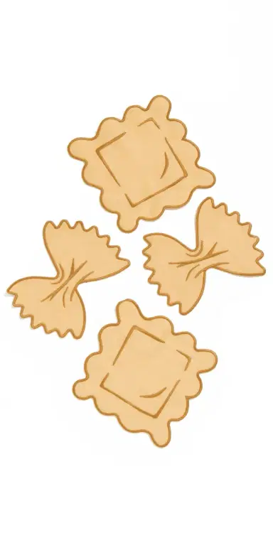 Piecework Puzzles Pasta Cocktail Napkins | Thumbnail 1