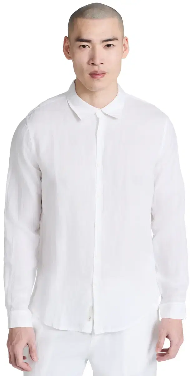 Onia Air Linen Long leeve hirt White