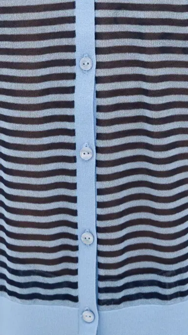 FRAME The Collared Cardigan Powder Blue ulti | Thumbnail 6 FRAME The Collared Cardigan Powder Blue ulti | Thumbnail 6
