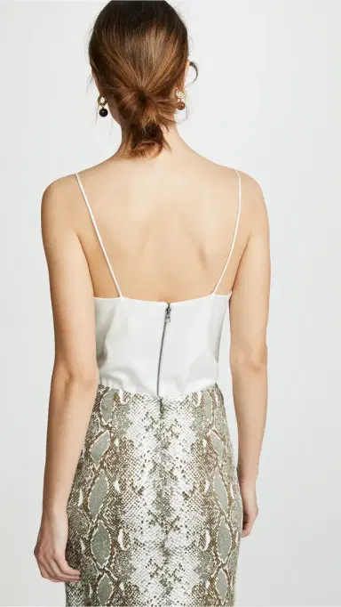 Alice + Olivia Harmon Thong Bodysuit Off White S | Thumbnail 3