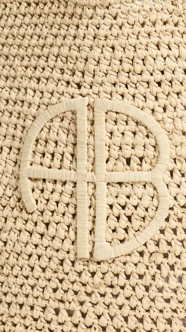 ANINE BING Leah Logo Hobo Bag Natural One Size | Thumbnail 5
