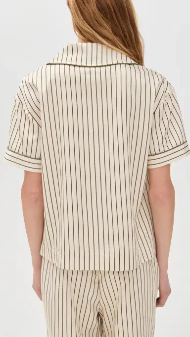 Hommey Short Sleeve Shirt Matcha Stripe S | Thumbnail 3