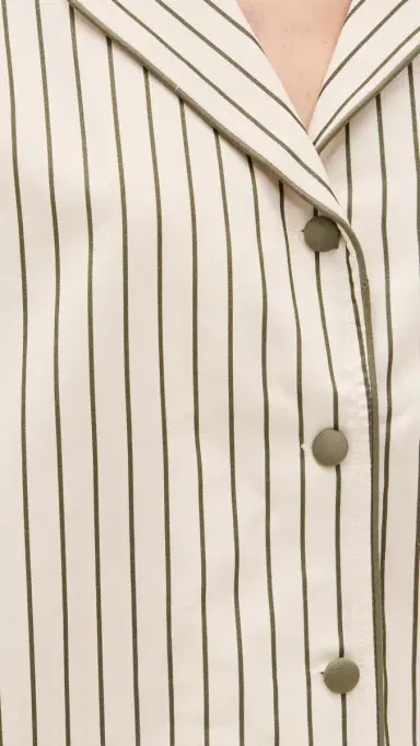 Hommey Short Sleeve Shirt Matcha Stripe S | Thumbnail 6