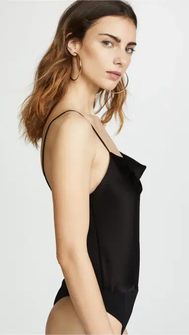 Alice + Olivia Harmon Thong Bodysuit Black M | Thumbnail 4