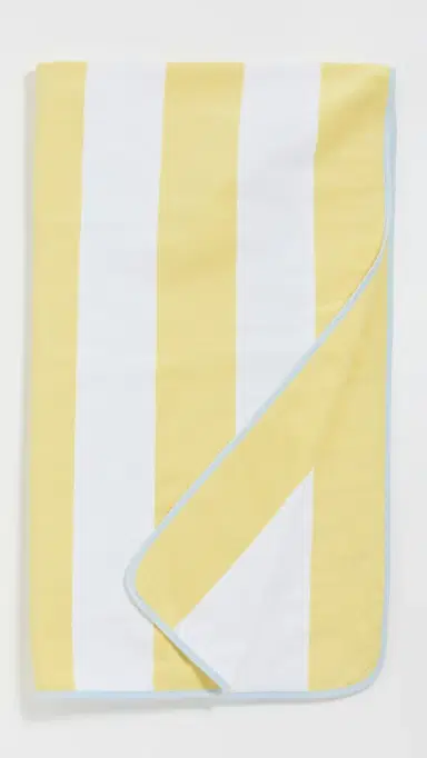 Weezie Beach Towel Yellow Stripe One Size | Thumbnail 2