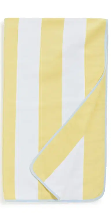 Weezie Beach Towel Yellow Stripe One Size | Thumbnail 1