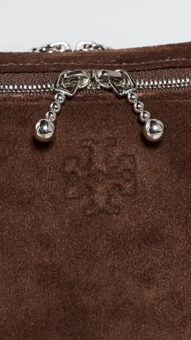 Tory Burch Marshmallow Suede Small Satchel Dark Cocoa | Thumbnail 5 Tory Burch Marshmallow Suede Small Satchel Dark Cocoa | Thumbnail 5
