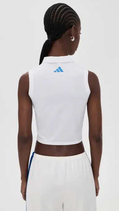 Adidas Golf Beyond Crop Twistknit Polo Shirt White | Thumbnail 3 Adidas Golf Beyond Crop Twistknit Polo Shirt White | Thumbnail 3