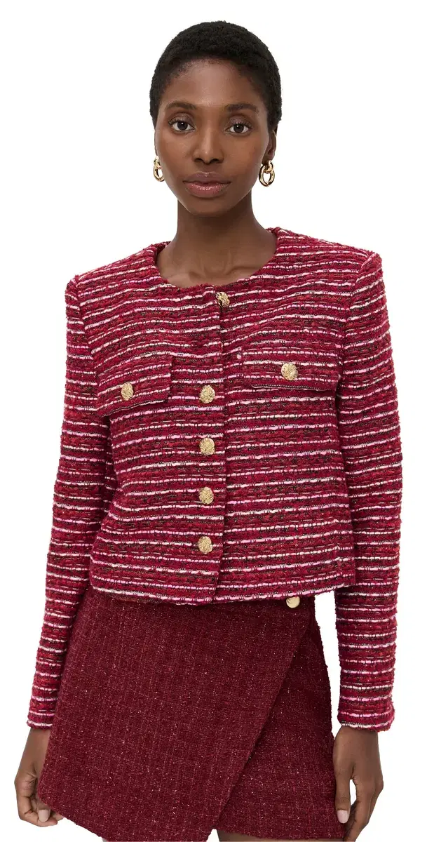 Tweed Jacket Cranberry