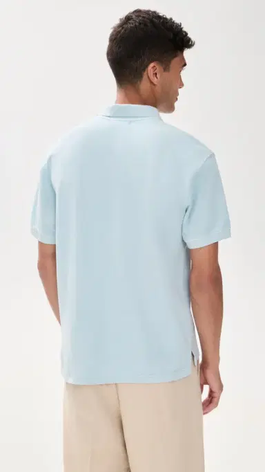 Alex Mill Ryan Short Sleeve Pique Polo Calm Blue S | Thumbnail 3 Alex Mill Ryan Short Sleeve Pique Polo Calm Blue S | Thumbnail 3