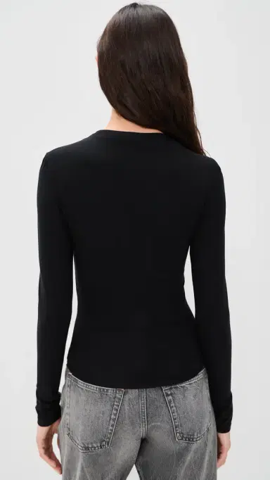 The Line by K Demi Keyhole Top Black | Thumbnail 3 The Line by K Demi Keyhole Top Black | Thumbnail 3