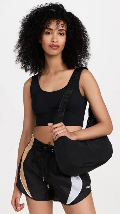 BAGGU Medium Nylon Crescent Bag Black One Size | Thumbnail 3 BAGGU Medium Nylon Crescent Bag Black One Size | Thumbnail 3