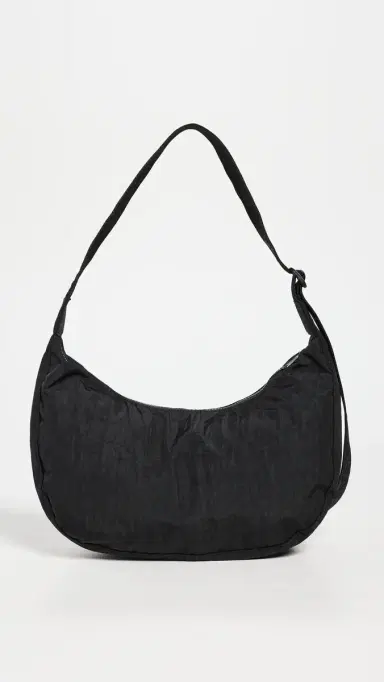 BAGGU Medium Nylon Crescent Bag Black One Size | Thumbnail 4 BAGGU Medium Nylon Crescent Bag Black One Size | Thumbnail 4