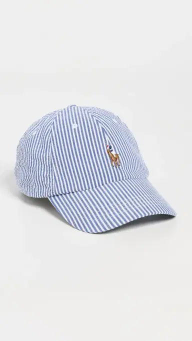 Polo Ralph Lauren Classic Stretch Seersucker Sport Cap Cruise Royal Seersucker One Size | Thumbnail 2