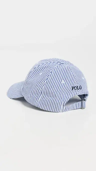Polo Ralph Lauren Classic Stretch Seersucker Sport Cap Cruise Royal Seersucker One Size | Thumbnail 3