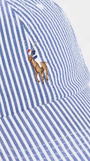 Polo Ralph Lauren Classic Stretch Seersucker Sport Cap Cruise Royal Seersucker One Size | Thumbnail 4