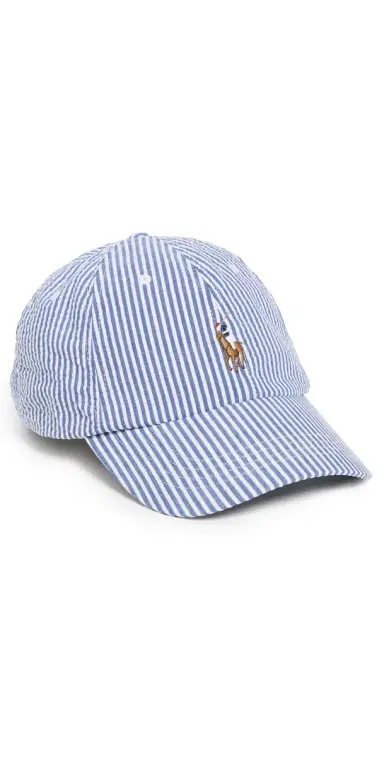 Polo Ralph Lauren Classic Stretch Seersucker Sport Cap Cruise Royal Seersucker One Size | Thumbnail 1