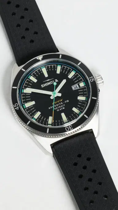 Shinola Duck 3hd 40mm, Black Rubber Strap Watch | Thumbnail 5