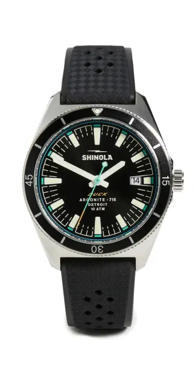Shinola Duck 3hd 40mm, Black Rubber Strap Watch | Thumbnail 1