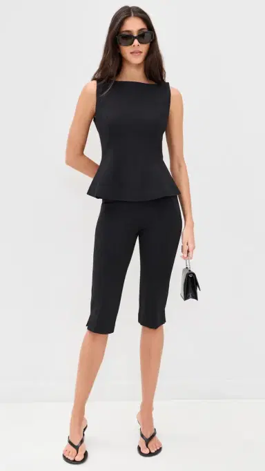 Good American Soft Stretch Ponte Top Black001 | Thumbnail 5 Good American Soft Stretch Ponte Top Black001 | Thumbnail 5