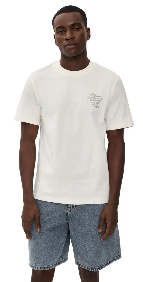 Les Deux Ben Faience T Shirt Eggnog White