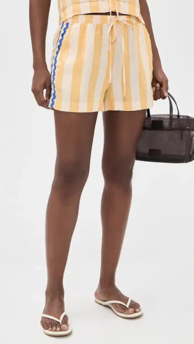 Birds of Paradis Charlie Faro Stripe Linen Shorts | Thumbnail 2 Birds of Paradis Charlie Faro Stripe Linen Shorts | Thumbnail 2
