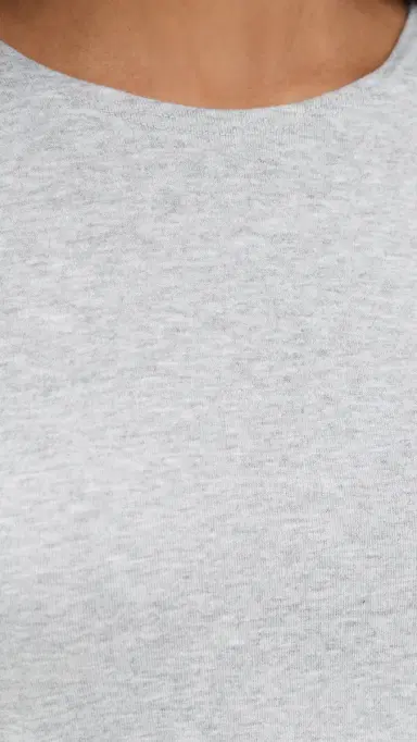 LE BOP Eloise Solid Crop Tee Heather Grey S | Thumbnail 6