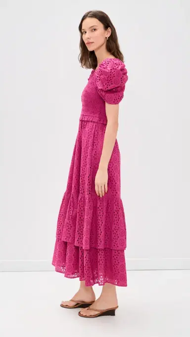 Cleobella x Loverly Grey Fay Maxi Dress Eyelet L | Thumbnail 4
