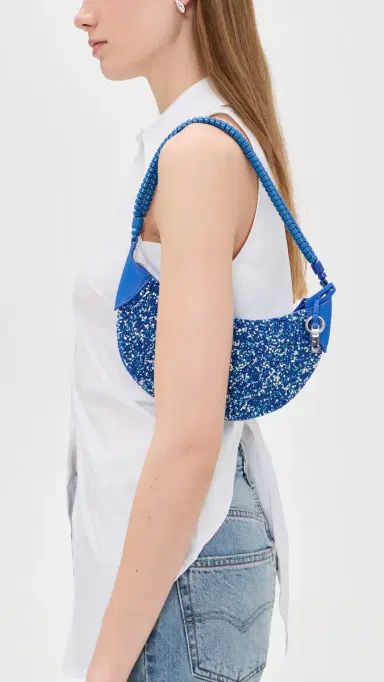 Polo Ralph Lauren Polo ID Beaded Mini Shoulder Bag Pool Blue One Size | Thumbnail 3 Polo Ralph Lauren Polo ID Beaded Mini Shoulder Bag Pool Blue One Size | Thumbnail 3