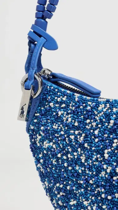 Polo Ralph Lauren Polo ID Beaded Mini Shoulder Bag Pool Blue One Size | Thumbnail 5 Polo Ralph Lauren Polo ID Beaded Mini Shoulder Bag Pool Blue One Size | Thumbnail 5