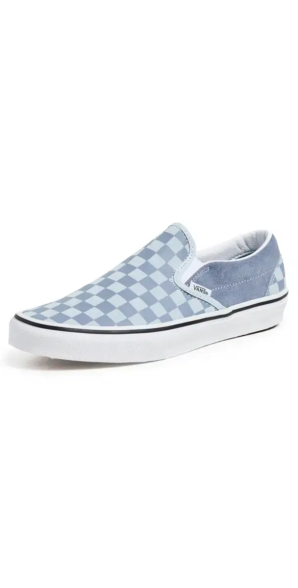 Classic Slip On Sneakers Checkerboard Light Blue M 4.5/ W 6