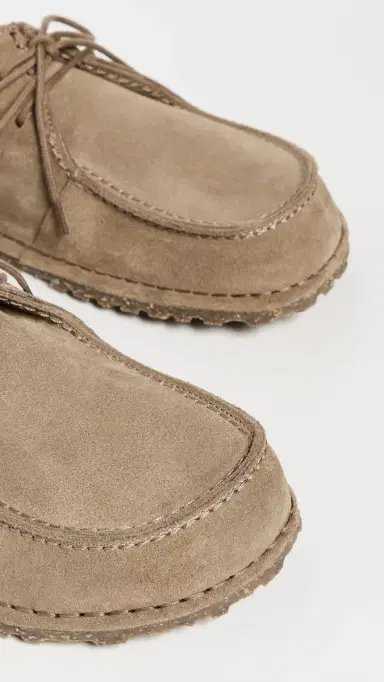 Birkenstock Utti Lace Up Deep Blue Loafers Gray Taupe | Thumbnail 5