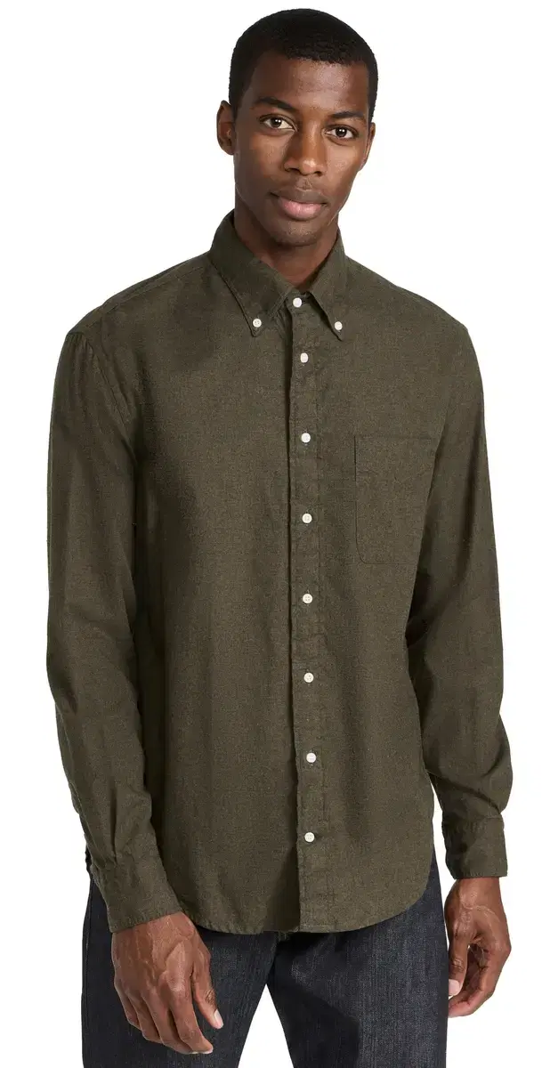 Classic Cotton Flannel hirt Olive