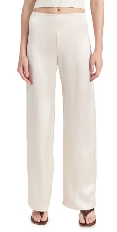 LESET Barb Wide Leg Pants Creme | Thumbnail 1 LESET Barb Wide Leg Pants Creme | Thumbnail 1