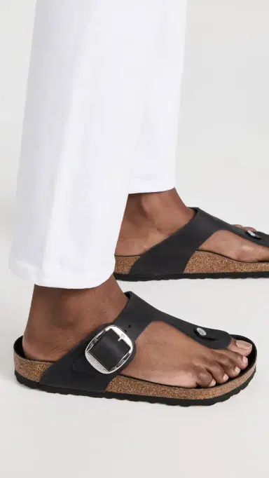Birkenstock Gizeh Big Buckle Sandals Black | Thumbnail 3