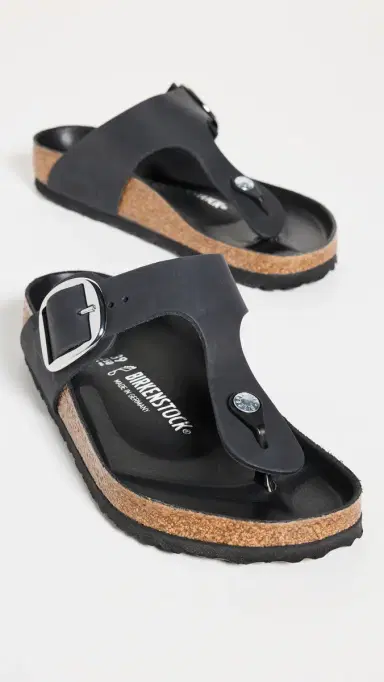 Birkenstock Gizeh Big Buckle Sandals Black | Thumbnail 5
