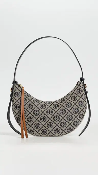 Tory Burch Romy T Monogram Half Moon Bag Tory Navy | Thumbnail 2 Tory Burch Romy T Monogram Half Moon Bag Tory Navy | Thumbnail 2