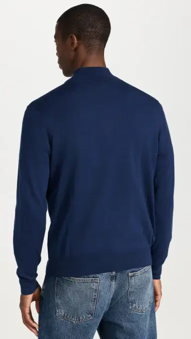 Faherty Movement Quarter Zip Sweater arine Navy Heather | Thumbnail 3