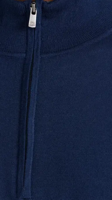 Faherty Movement Quarter Zip Sweater arine Navy Heather | Thumbnail 6
